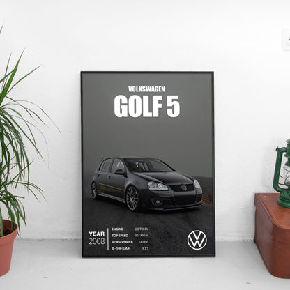 Volkswagen Golf 5 Постер (2008)