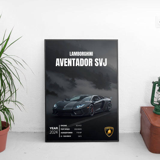 Lamborghini AVENTADOR SVJ Постер (2024)
