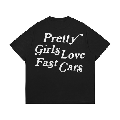 Pretty Girls Love Fast Cars Тениска