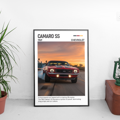 Chevrolet Camaro SS 1969 постер за стена | CarPosters™