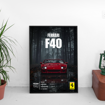 Ferrari F40 Постер (1992)