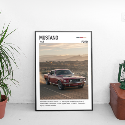 Ford Mustang 1967 постер за стена | CarPosters™