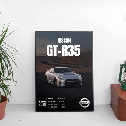 Nissan GT-R35 Постер (2018)