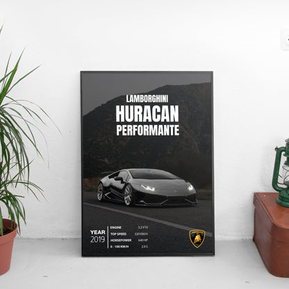Lamborghini HURACAN Performante Постер (2019)