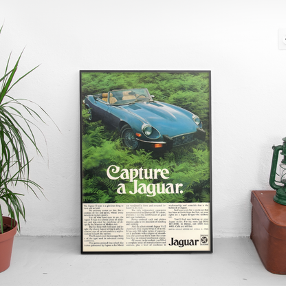 Jaguar Рекламен ретро постер за стена | CarPosters™
