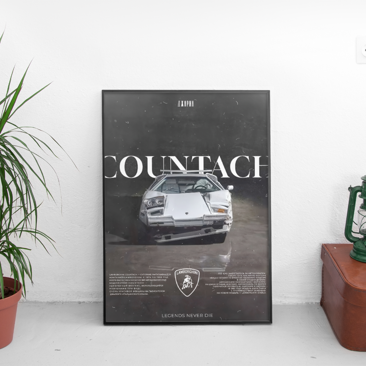 Lamborghini Countach ретро постер за стена | CarPosters™