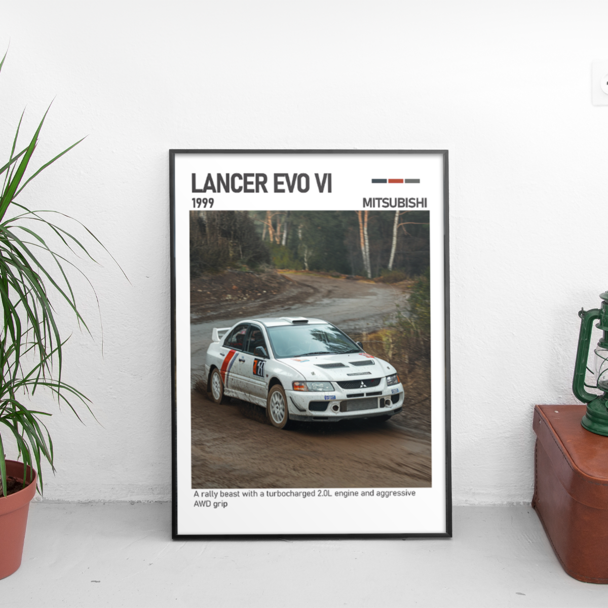Mitsubishi Lancer Evo VI 1999 постер за стена | CarPosters™