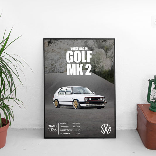 Volkswagen Golf MK2 Постер (1986)