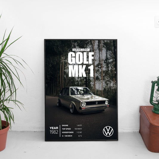 Volkswagen Golf MK1 Постер (1982)