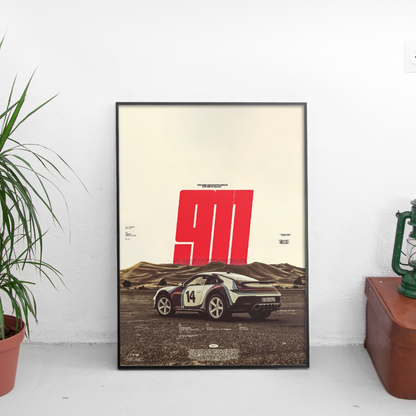Porsche 911 Dakar ретро постер за стена | CarPosters™