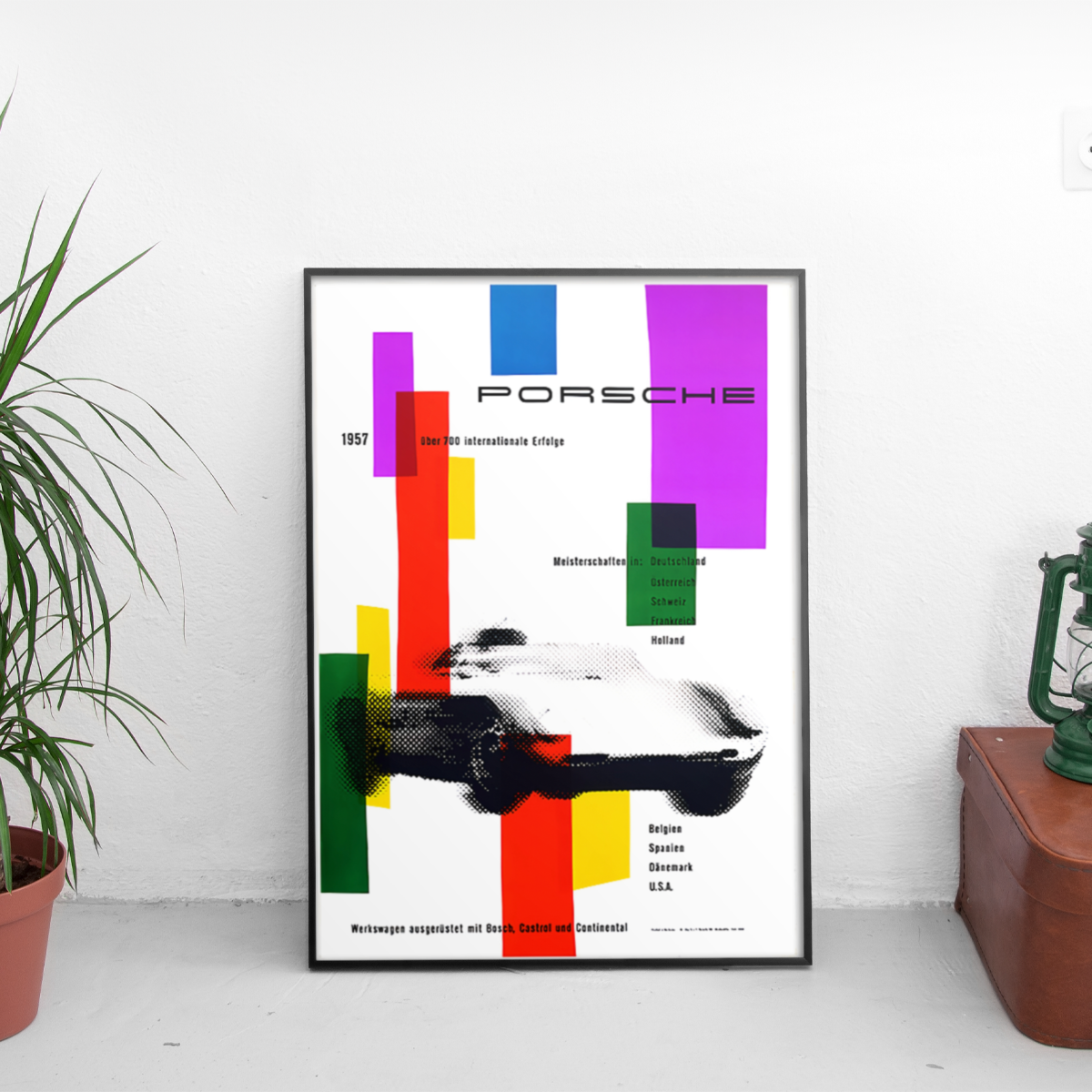 Porsche Abstract ретро постер за стена | CarPosters™