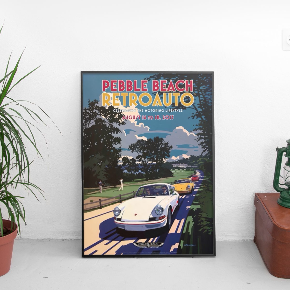 Porsche Pebble Beach ретро постер за стена | CarPosters™