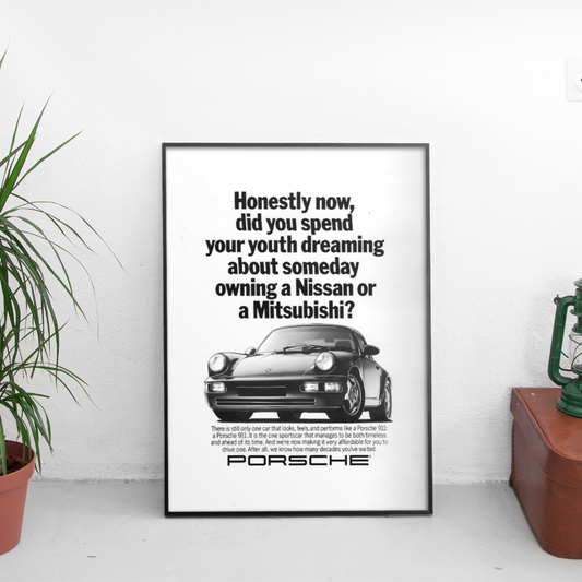 PORSCHE ЦИТАТ 1 Ретро Постер