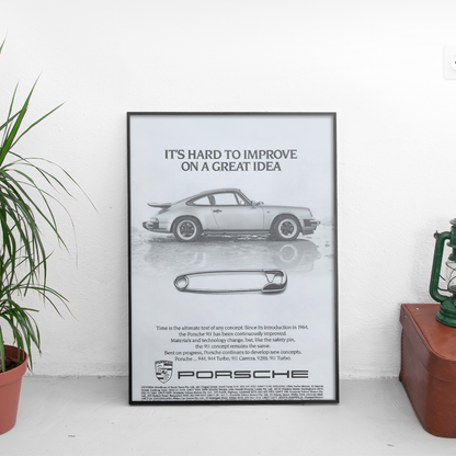 Porsche Рекламен ретро постер за стена | CarPosters™