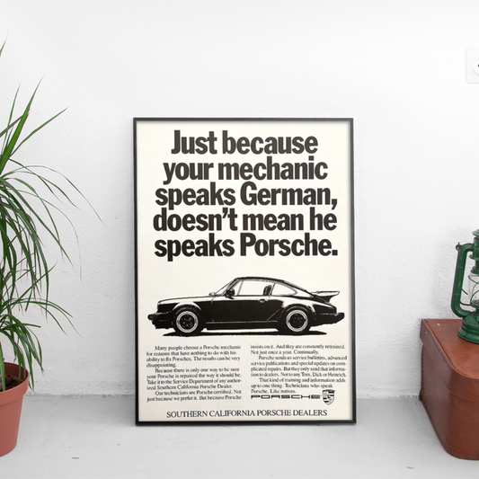 Porsche Цитат 5 ретро постер за стена | CarPosters™