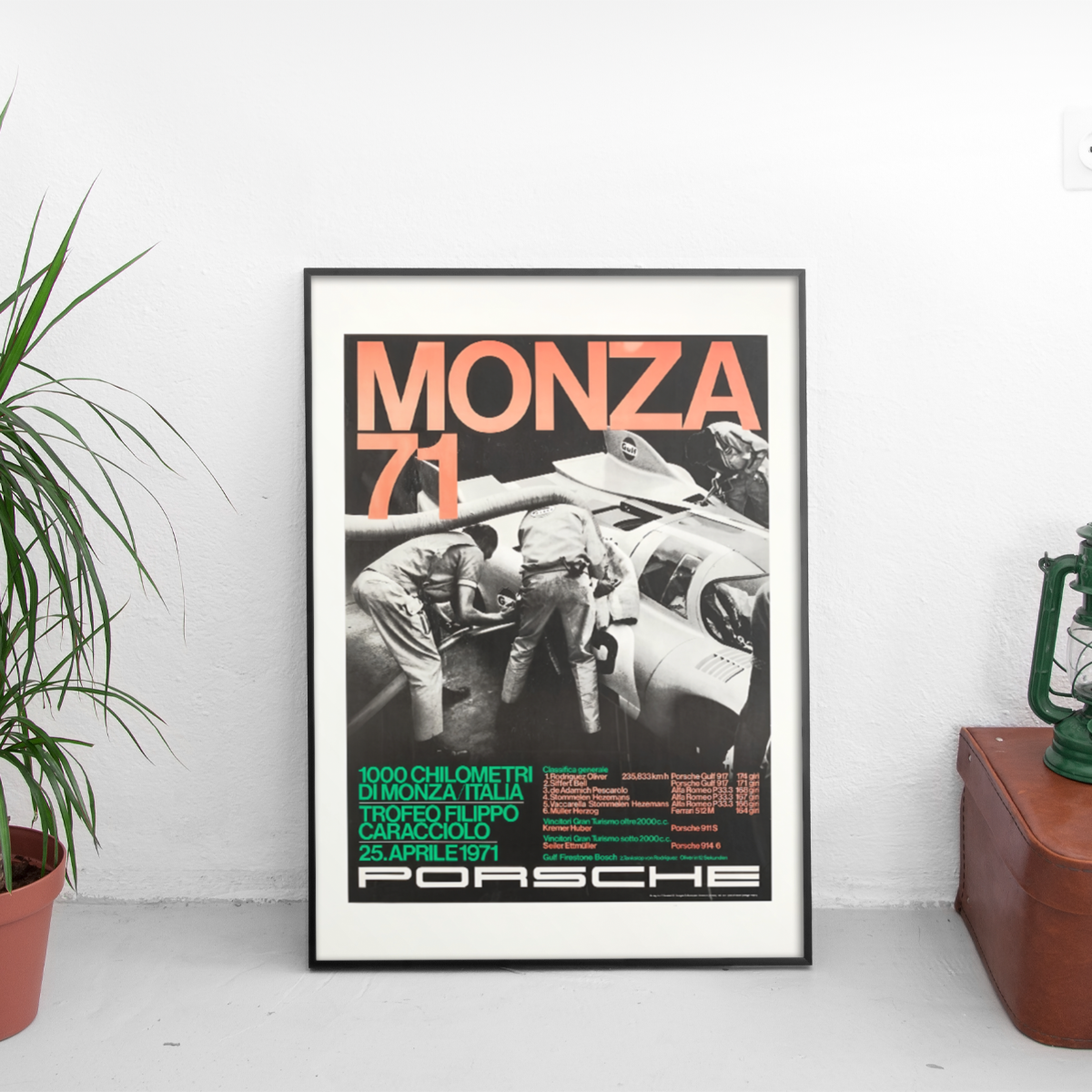 Porshe Monza 1971 ретро постер за стена | CarPosters™