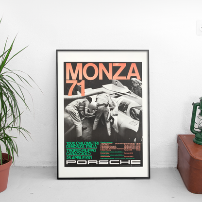 Porshe Monza 1971 ретро постер за стена | CarPosters™