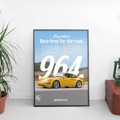 Porsche 964 ретро постер за стена | CarPosters™