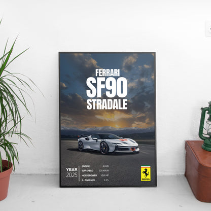 Ferrari SF90 Stradale Постер (2025)