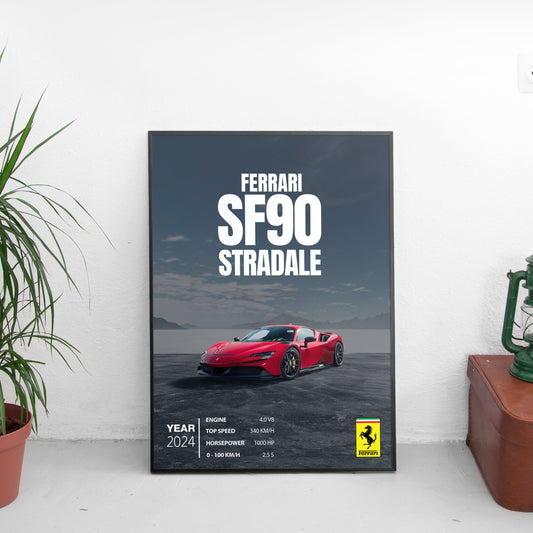 Ferrari SF90 Stradale Постер (2024)