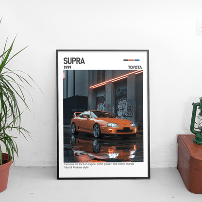 Toyota Supra 1999 постер за стена | CarPosters™